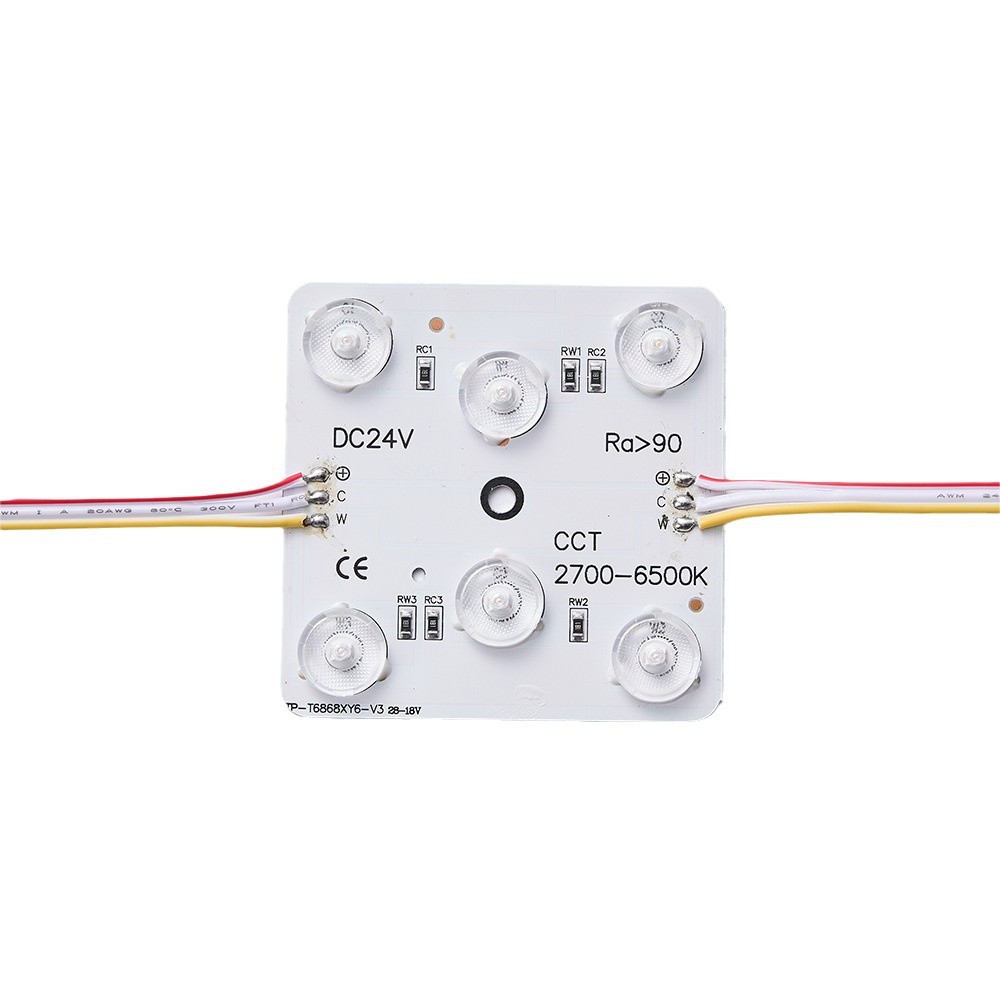 Led Two-Color Block Light 24V High Cri Diffuse Reflection Dimming Color Advertising Light Box Soft Film Ceiling Module Light Source