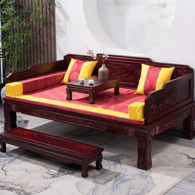 New Chinese Style Solid Wood Arhat Bed for Home Small Apartment Arhat Sliding Bed Living Room Sofa Bed Combination Imperial Concubine Dipeng