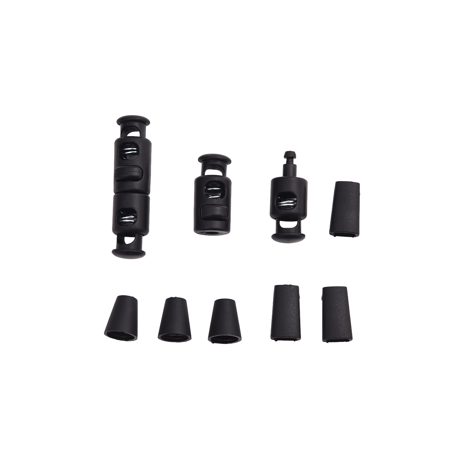 Factory in stock wholesale double press spring buckle rope buckle plastic buckle plastic buckle black and white support color beam buckle