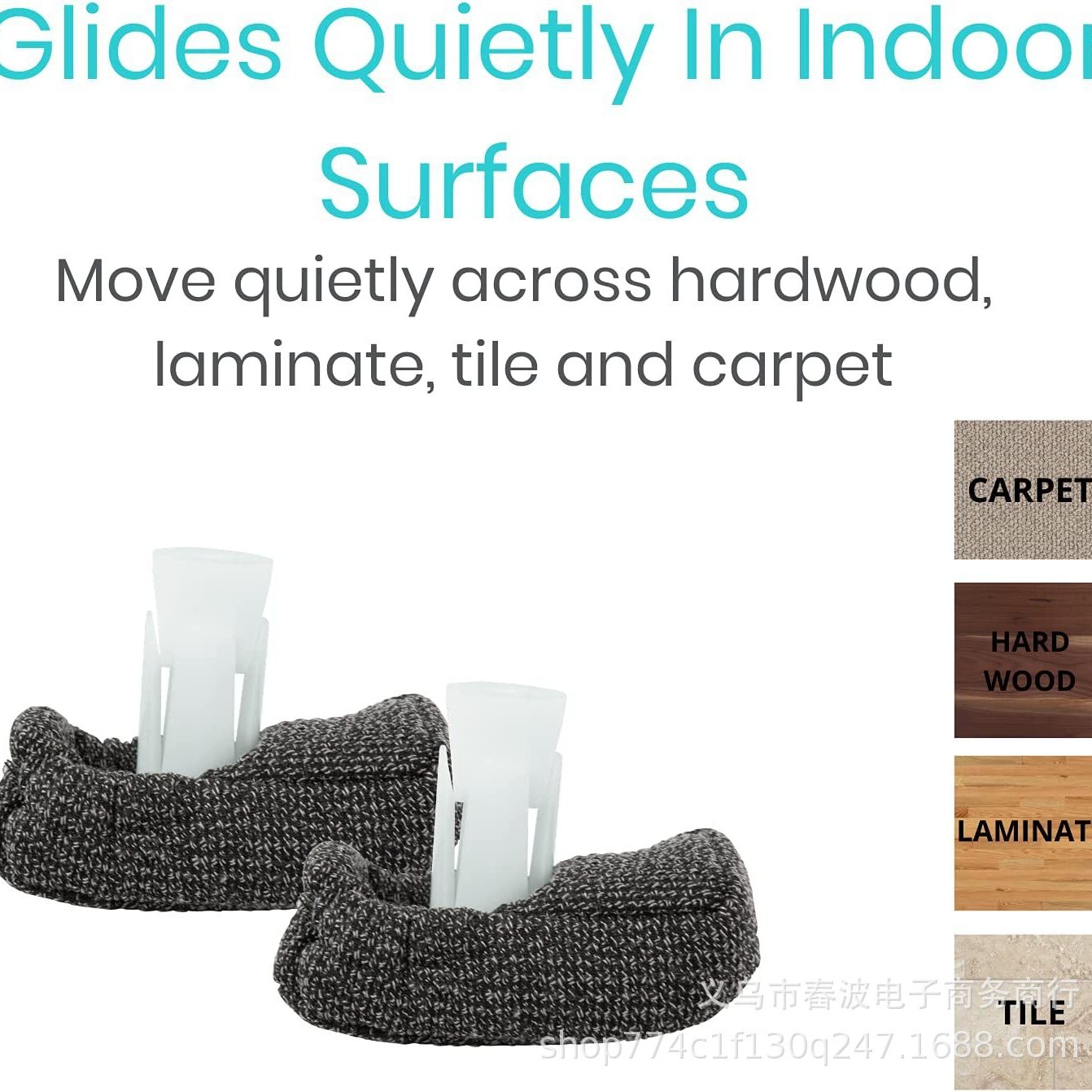 Ski slide set 2 pieces heavy-duty removable soft cushion cap universal sock pad for indoor and outdoor use durable