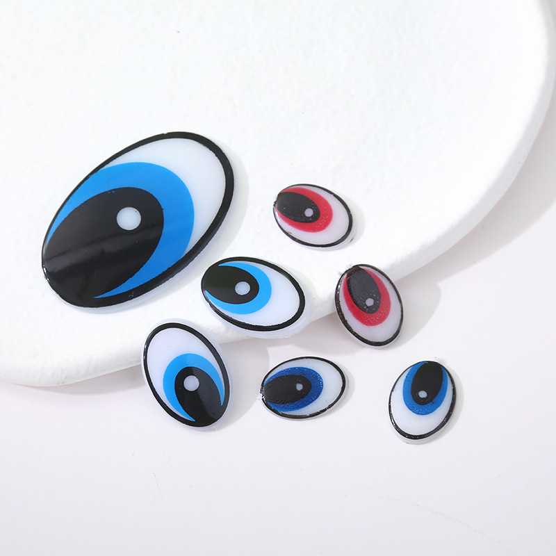 DIY making toy accessories black and white cartoon eyes ultra light clay rubber color mud plastic red eyes