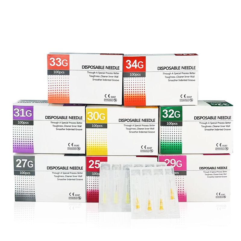 Иглы Meisu 25g 27g 29g 30g 31g 32g 34g, 4mm 6mm 8mm 13mm