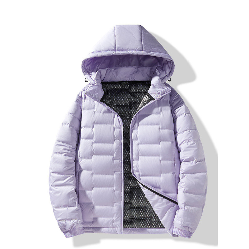 New Graphene Technology Fashionable Lightweight down Jacket for Couples, Men and Women, Hooded Detachable Lightweight Cross-Border Group Purchase