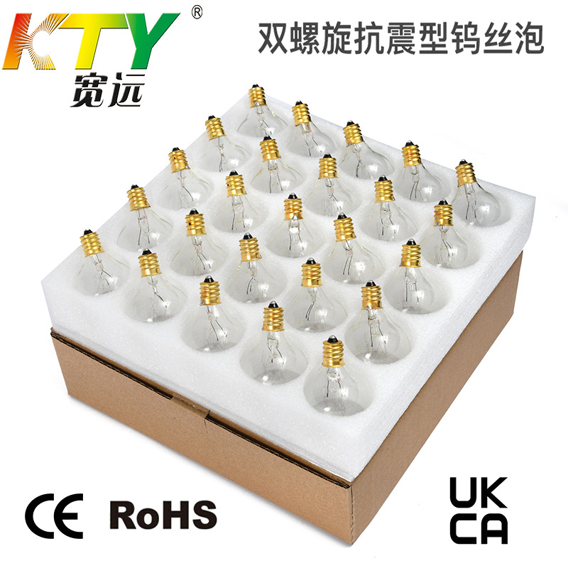 G40 лампочка двойная спиральная вольфрамовая нить 7W, европейский стандарт, британский стандарт, праздничная декоративная лампочка