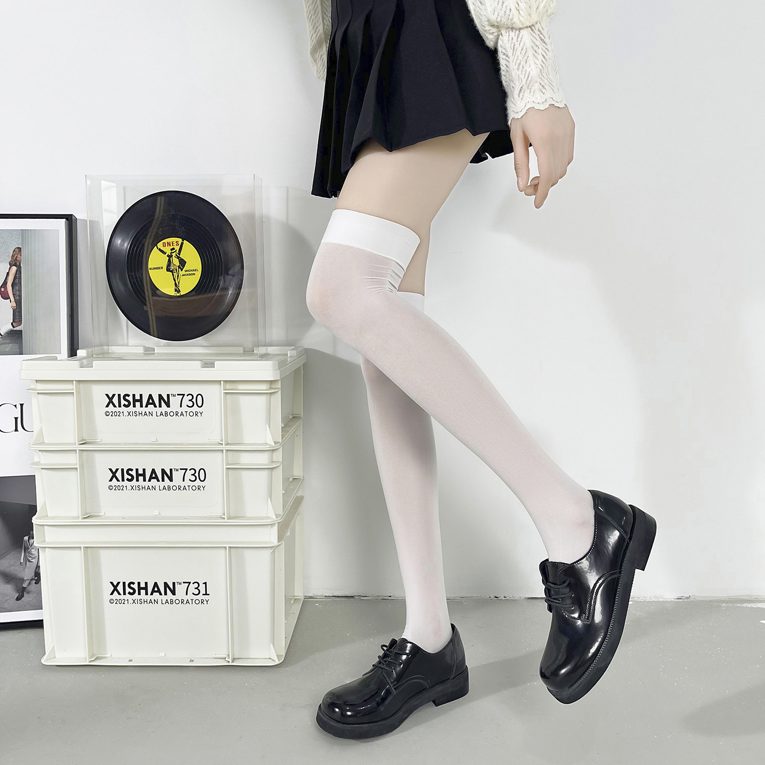 Jk Socks, Calf Socks, Women's Korean-Style Velvet Spring, Summer, and Autumn Over-The-Knee Socks, Internet-Famous Long Socks, Three Styles of Socks, Sizes Available