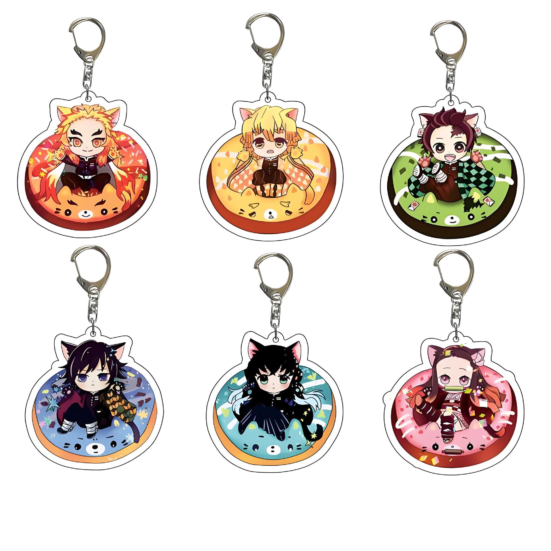 Acrylic Keychain Painted Secondary Cartoon Pendant Pendant Animation Peripheral Material Cartoon Card to Figure