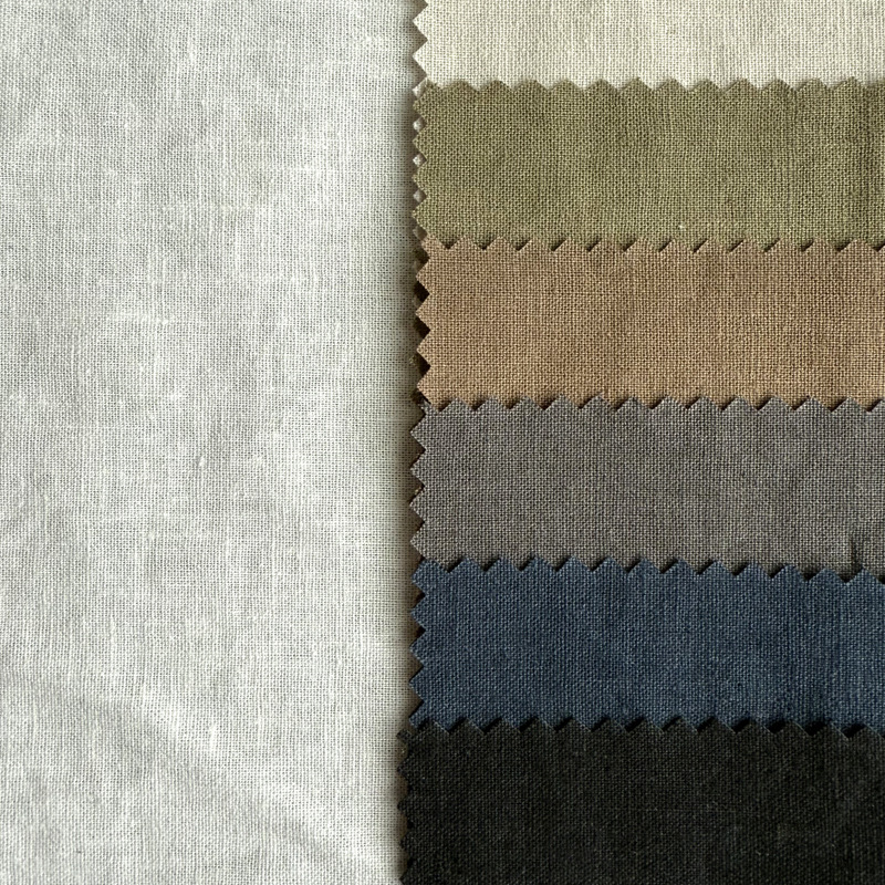 Hemp cotton summer plain fabric 16*16 linen cotton fabric light and thin hemp cotton plain fabric multi-color in stock