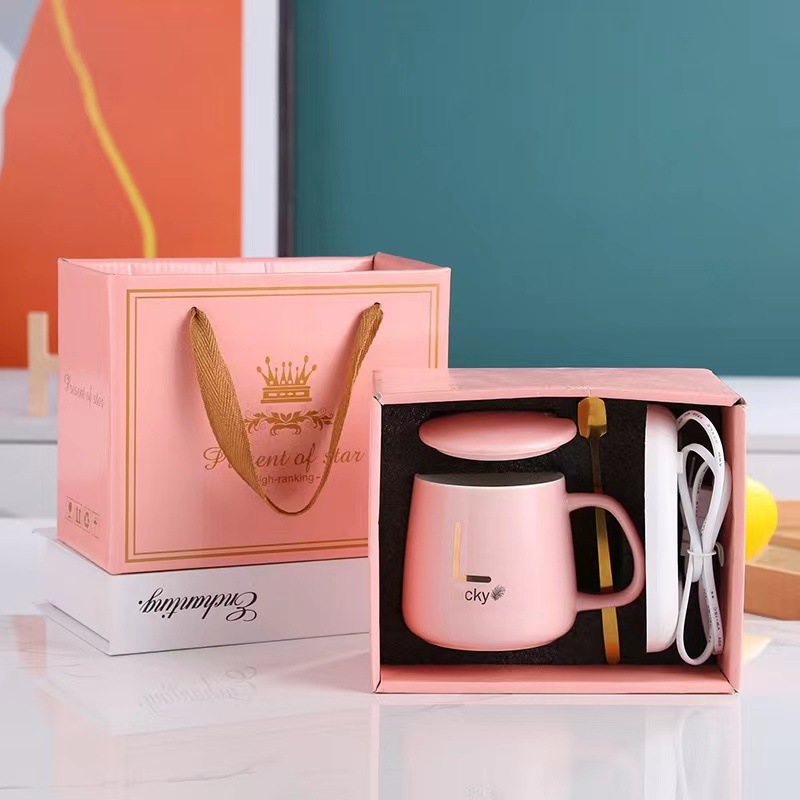 Cross-border 55-degree constant temperature Cup European standard American standard USB plug heating coaster warm Cup Gift Gift Gift mug