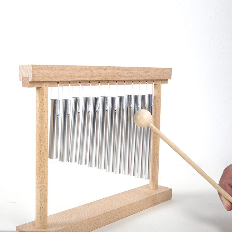 Wooden Early Education Percussion Instrument Wind Chime Puzzle Exercise Fine Movement Cultivate Music Interest Interactive Toy