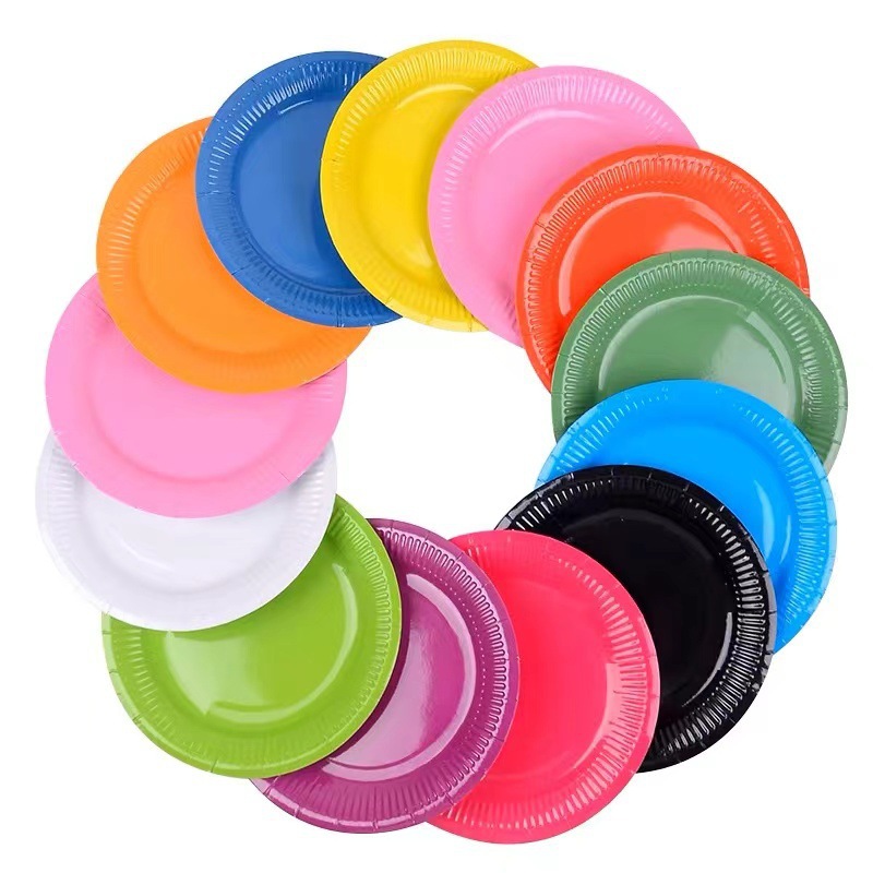Kindergarten Colorfulful Paper Plates Kidsren's Pasted Disposable Paper Plates Art Creative Handmade Family Area Materials