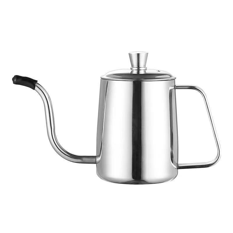 Stainless Steel Hand Pot Teflon Small Mouth Pot Drip Small Mouth Pot Household Long Mouth Coffee Pot Coffee Utensils