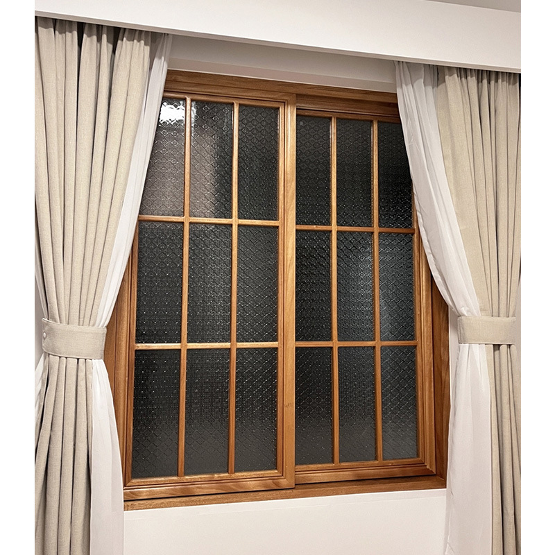Customized New Chinoiserie Solid Wood Windows, Simple Chinoiserie Lattice Frame Sliding Glass Windows, Simple Left and Right Casement Windows