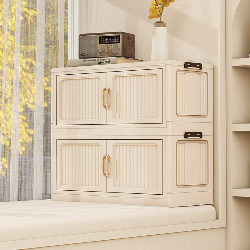 Installation-Free Folding Storage Box Household Simple Toy Storage Cabinet Storage Box Snack Cabinet Kitchen Plastic Storage Cabinet