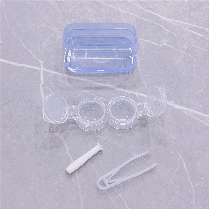 Mini Portable Contact Lens Case Myopia Contact Lens Box Care Box Double Box Replacement Box 113