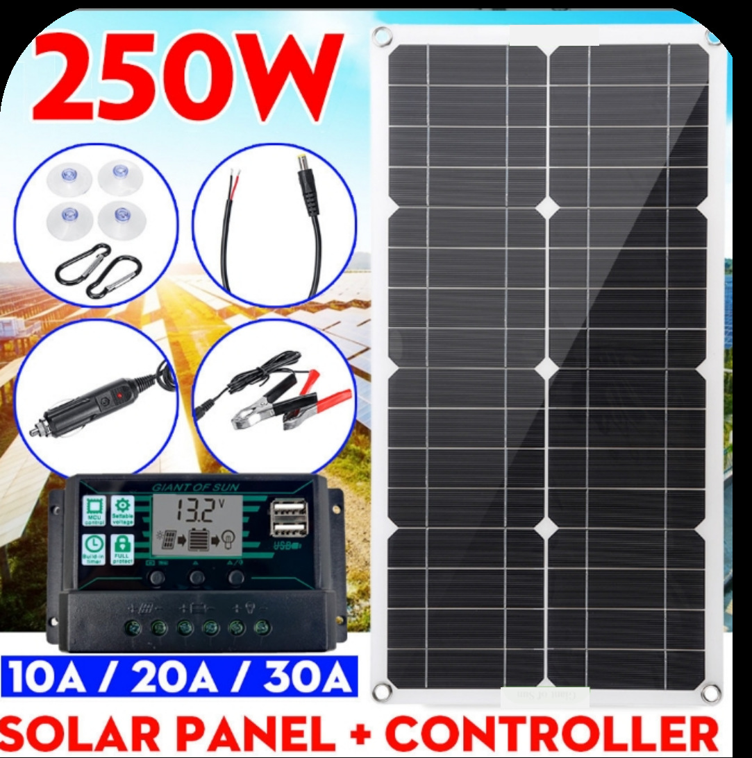 Cross-Border Solar Panel Light Id100W Controller 25W Outdoor Car Ignition Charging Bottle 12V-24V Controller