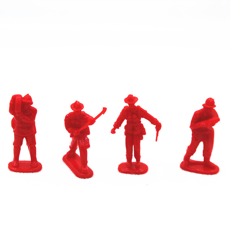 5CM four micro landscape simulation firefighter decoration children's toy fire figure psychological sand table Justice Messenger