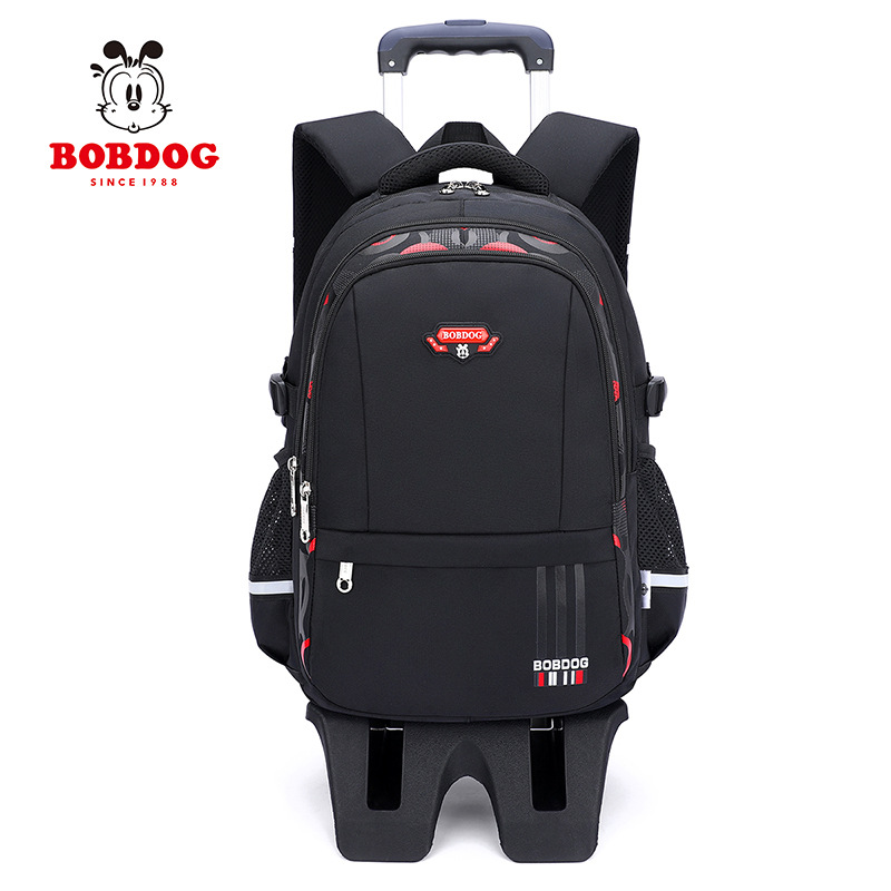 Babu Bean Children's Trolley Bag 8-12 Primary School Boys 2-3-6 Grade Burden Reduction Waterproof Stairs Climbing