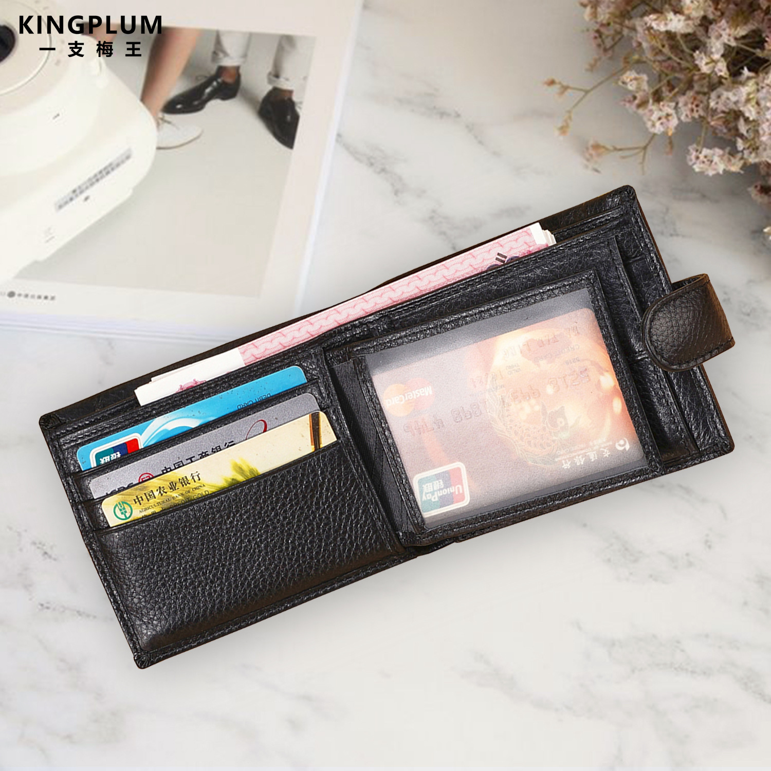 Cross-Border Men's Genuine Leather Wallet High-End Short First-Layer Cowhide Menwallet Wallet Russian Wallet Customization