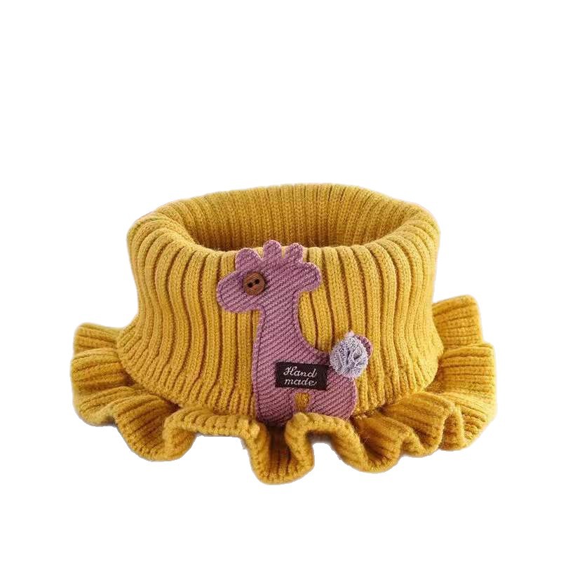 Autumn and Winter Kidsren's Knitted Scarf Baby Scarf Winter Warm and Cute Girls Autumn and Winter Cartoon Neck Scarf Boys and Girls