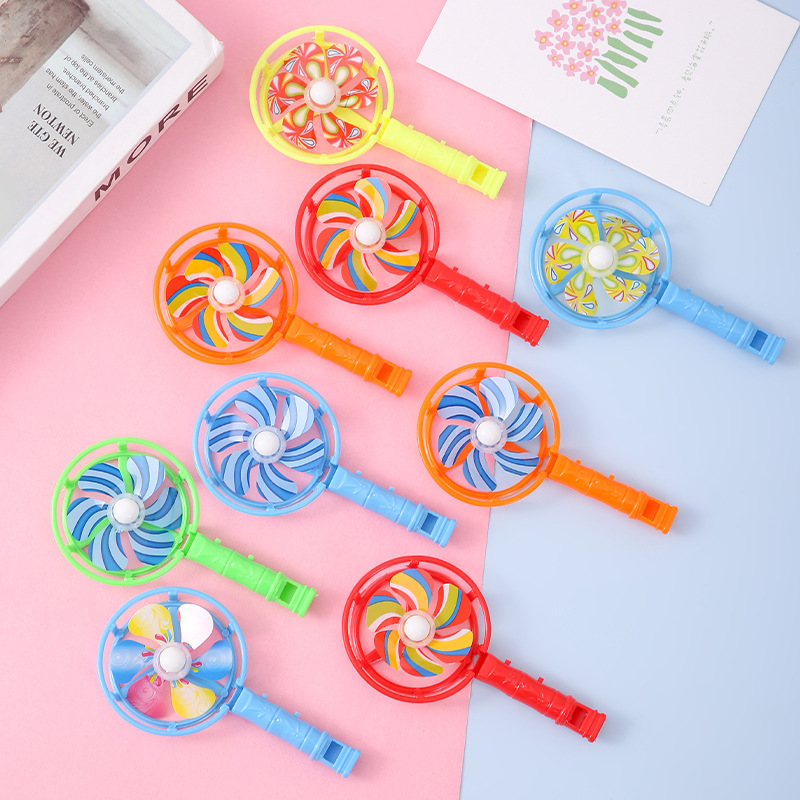Colorful whistle booster props windmill whistle candy color nostalgic toy whistle windmill color Windmill