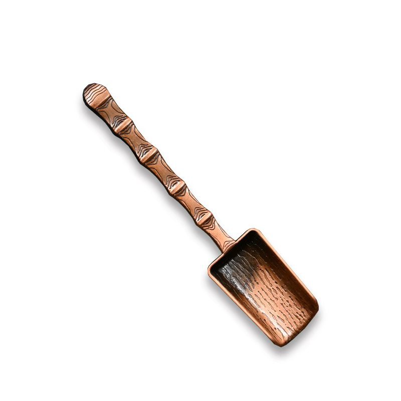 Alloy teaspoon tea spoon Xiangyun bamboo tea ceremony tea spoon kung fu tea set tea ceremony accessories creative tea shovel