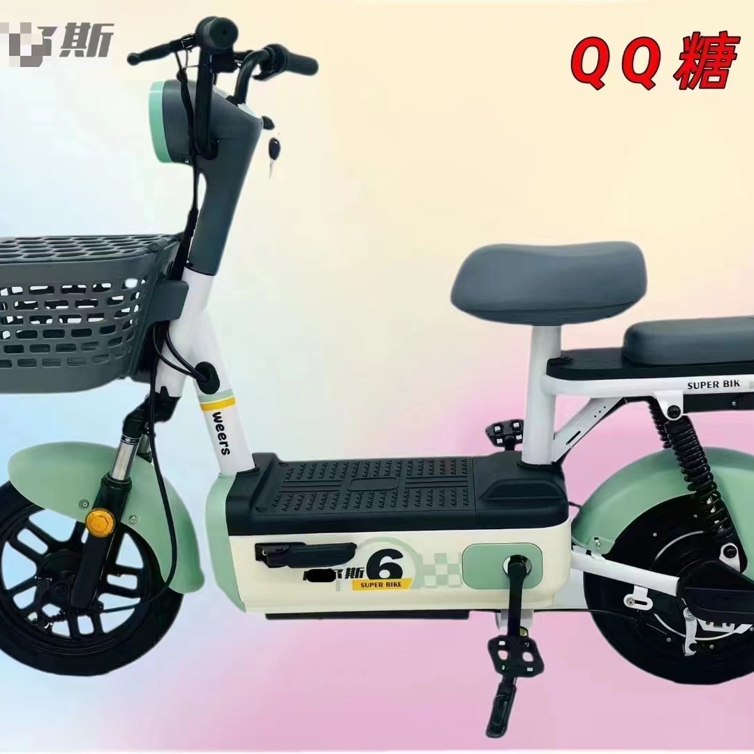 New National Standard Battery Car Girls Small Electric Bicycle Qq Sugar Two-Wheel Electric Car Fashionable Electric Car Wholesale