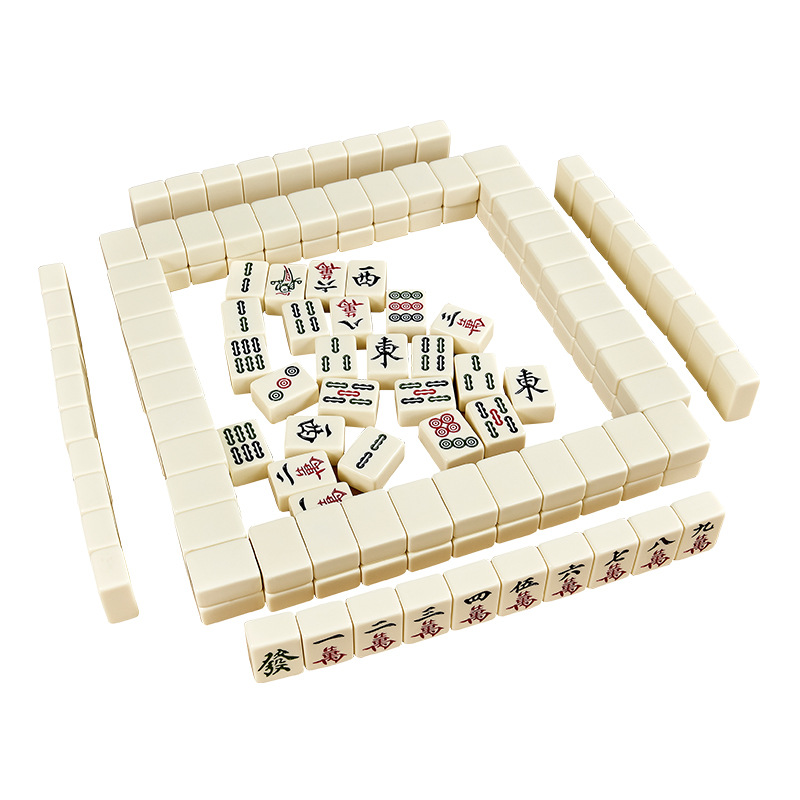 Mahjong brand household hand rub large and medium small size first-class genuine goods flawless monochrome 36mm40mm ivory full set