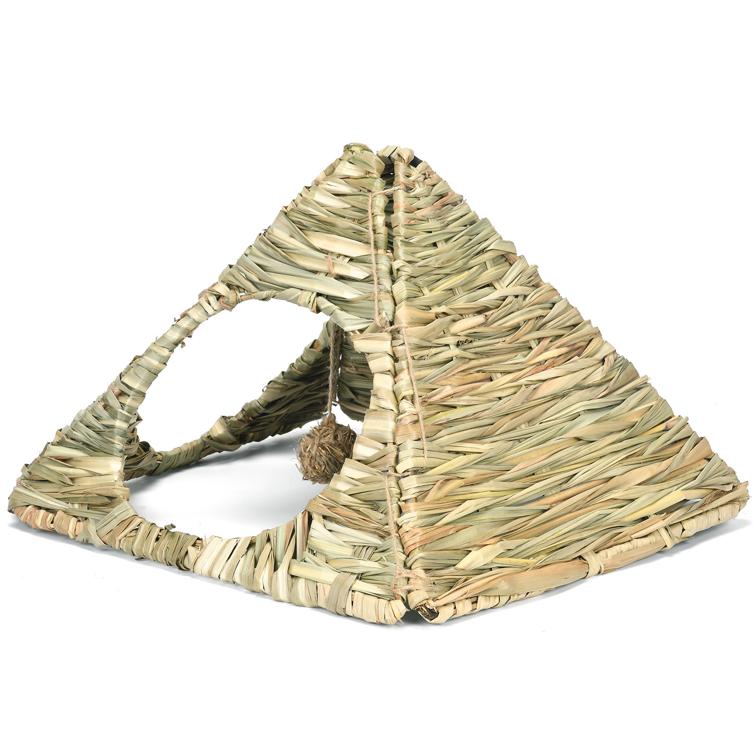 New Pet Foldableable Straw House Rabbit Chinchilla Hamster Hedgehog Guinea Pig Pure Exotic Pet Straw Rabbit Nest Hiding Supplies