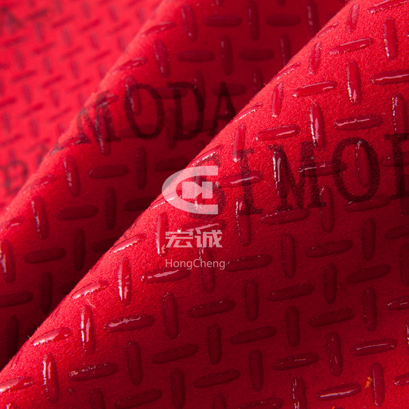 Красная простая противоскользящая ткань для отелей с настраиваемым логотипом, мягкая печатная ткань для перчаток, силиконовая ткань