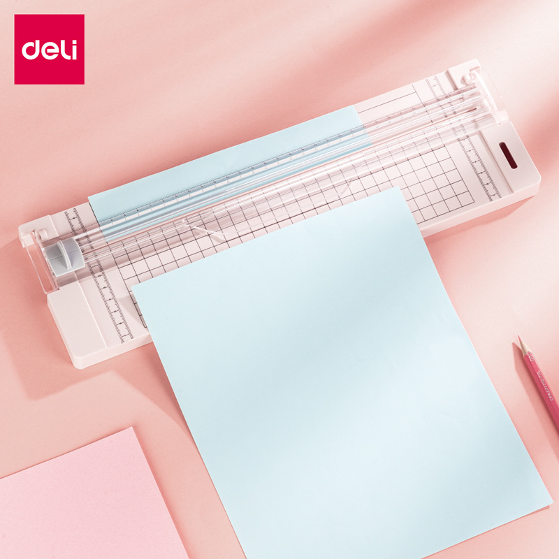 Deli малый резак для бумаги для офисного использования ручной резак для бумаги A4 мини двусторонний резак
