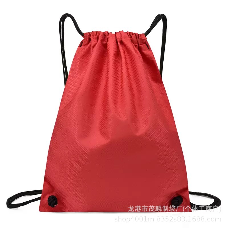 Custom in stock Basketball Bag Oxford Cloth Corset Storage Bag Football Pattern Drawstring Backpack Sports Polyester Back