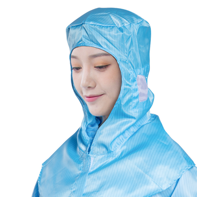 Shun color manufacturers wholesale anti-static shawl cap Pink Blue White Stripes anti-static dustproof work shawl cap