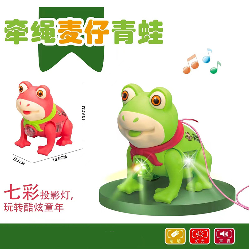 Cross-border exclusive factory direct sales series of rope animal night market stalls selling luminous toys rope electric play