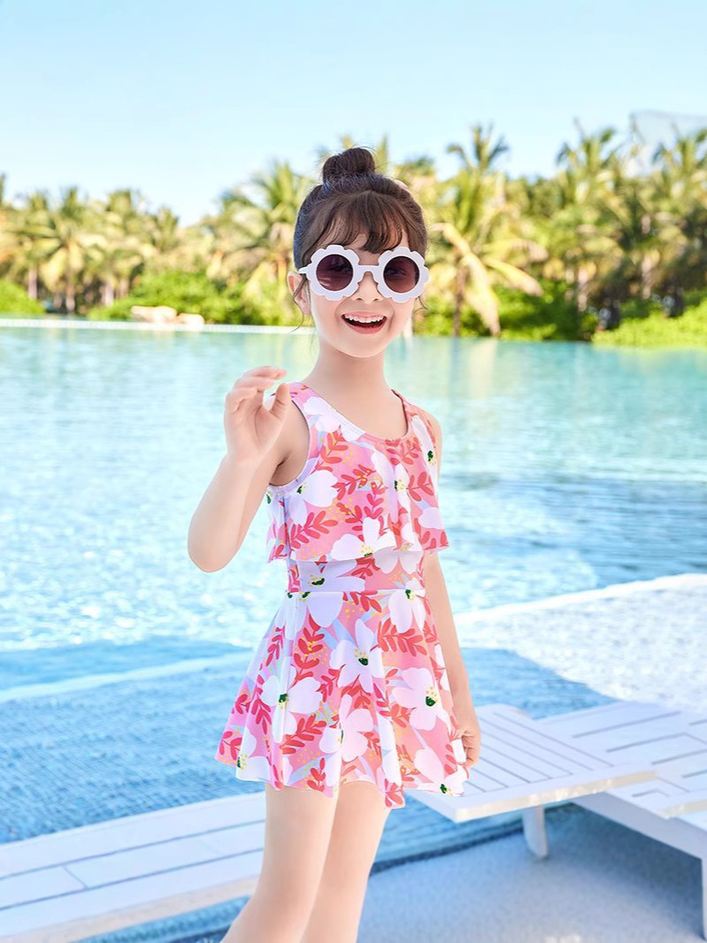 Детский купальник для девочек, летний, новый, раздельный, для больших детей