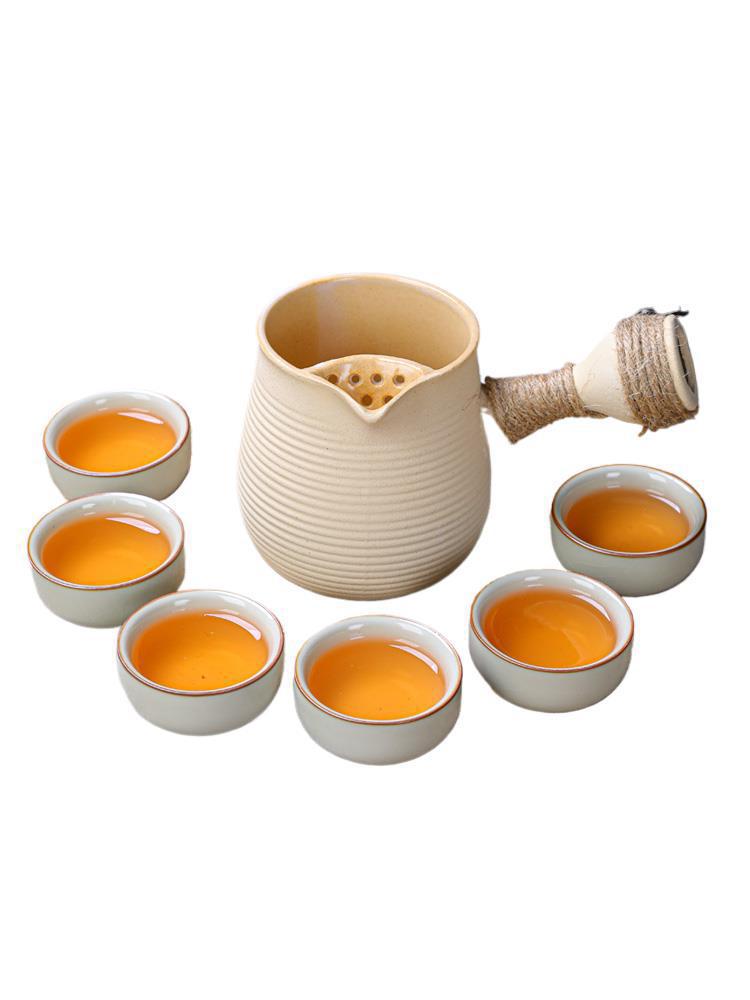 Roasted Milk Tea Pottery Pot Around the Stove to Make Tea and Boiler Can Open Flame Dry-Fired Teapot High-Temperature Side-Handled Pot Manufacturer Yuqin