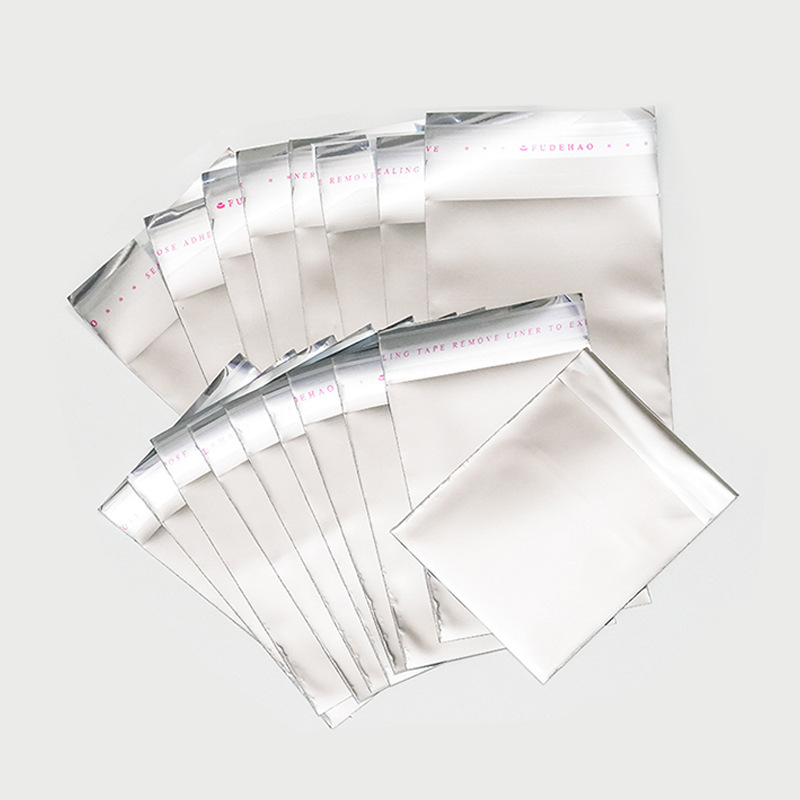 Aluminum self-sealing bag silver self-adhesive bag blind bag card sleeve self-adhesive bag food packaging bag aluminum foil self-supporting packaging bag