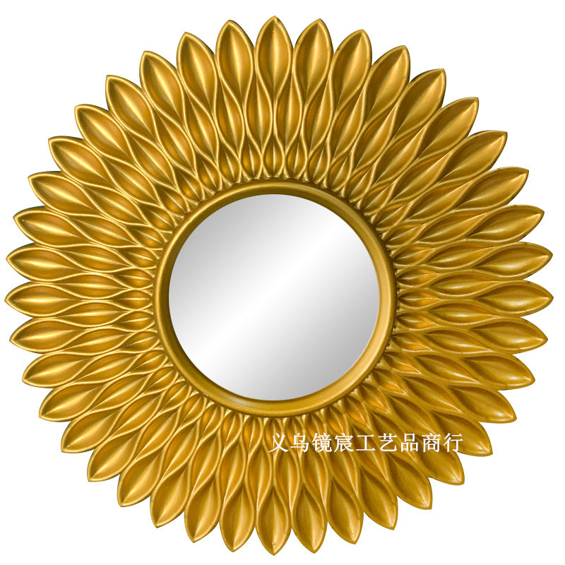 Decorative mirror three-piece gold silver brush gold brush silver multi-color hanging mirror background wall decoration Amazon export