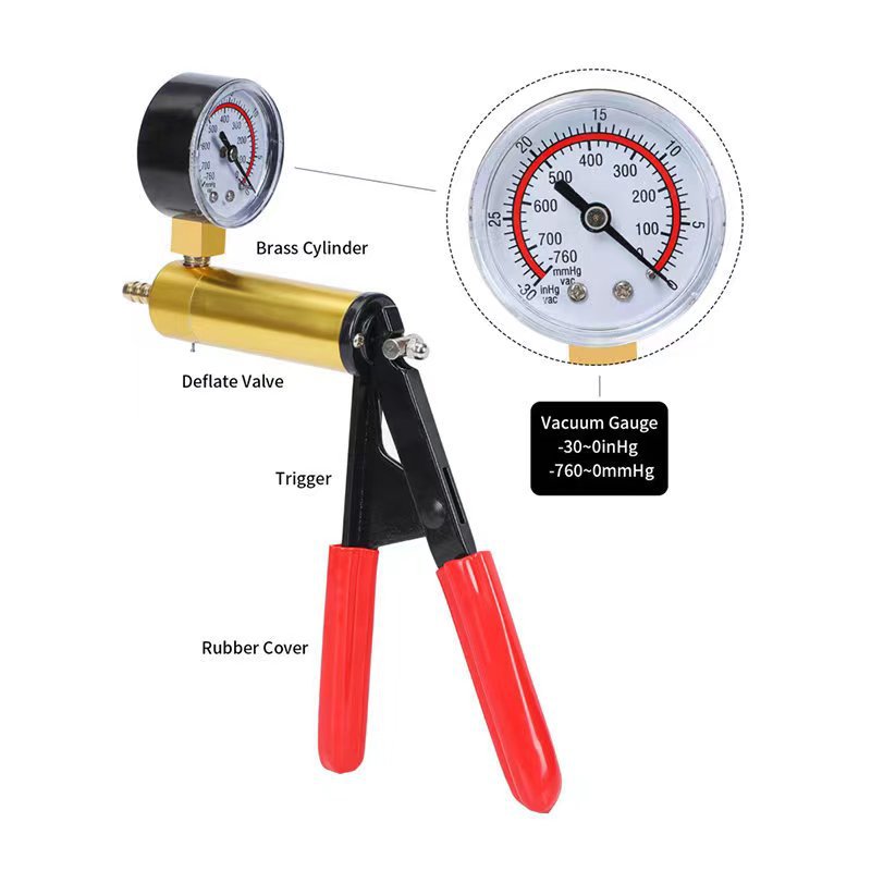 Car Air Conditioner Oil Pump Manual Vacuum Air Pump Brake Replacement Oil Vacuum Pump Powerful Oil Suction Tool