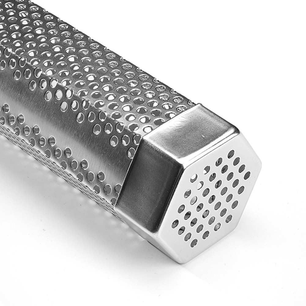 Stainless steel barbecue smoke tube cold smoke generator BBQ charcoal smoke tube outdoor barbecue fruit wood smoke tube