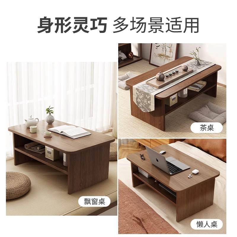 Kang Table Bay Window Small Table Japanese Tatami Tea Table Low Table Floor Sitting Coffee Table Home Bedroom Minimalist Bed Table
