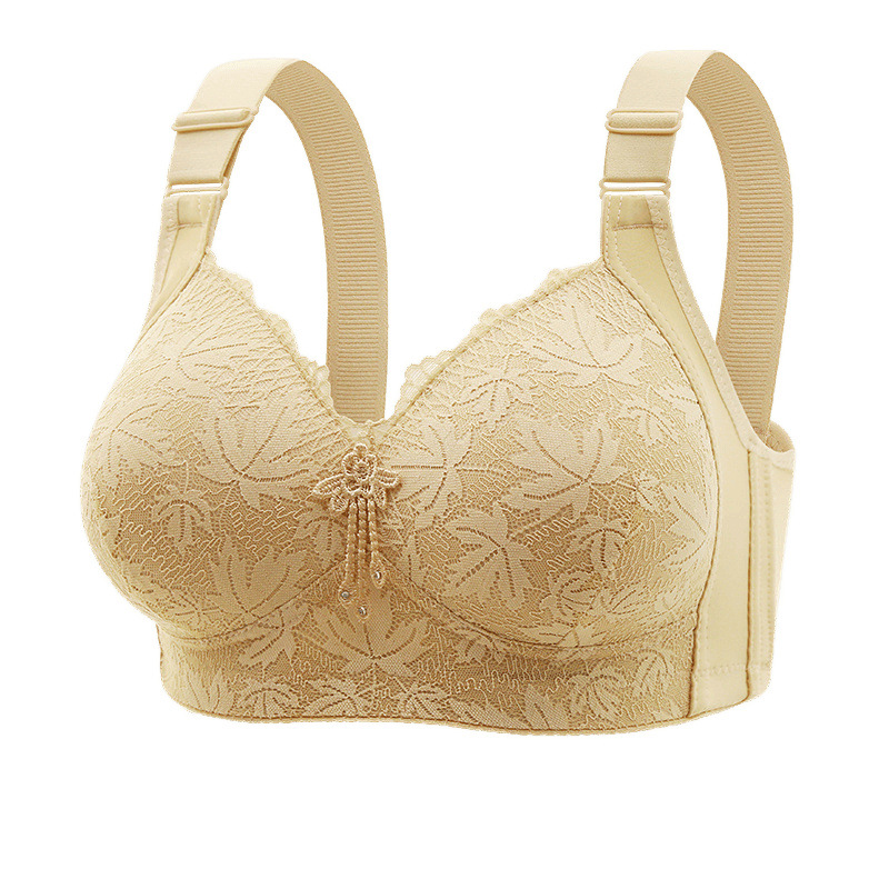 New Zodiac Year Beautiful Back Push-Up Lace Breast-Retracting Underwear Sports Adjustment Large Size Mother's Bra
