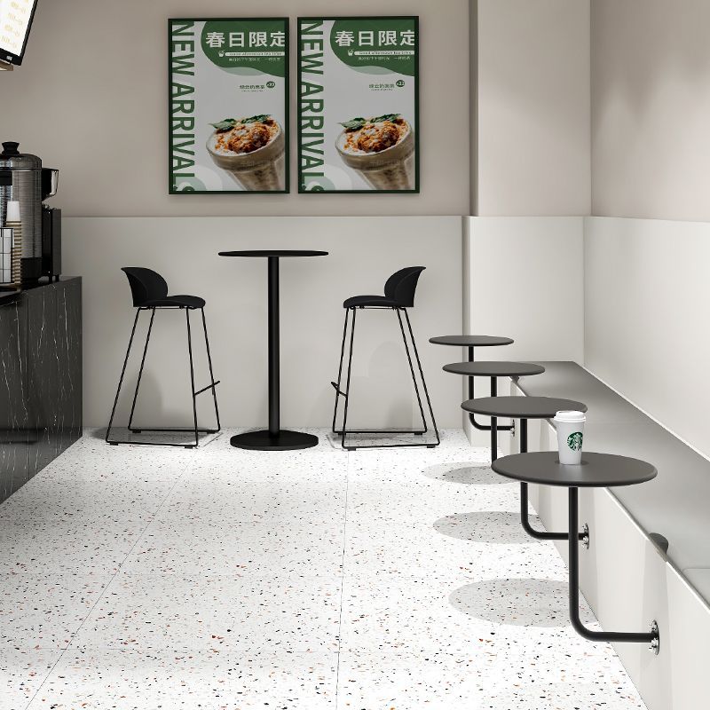 Nordic Wall-mounted Tea Table Modern Simple Milk Tea Shop Cafe Card Seat Wall-mounted Iron Small Round Table