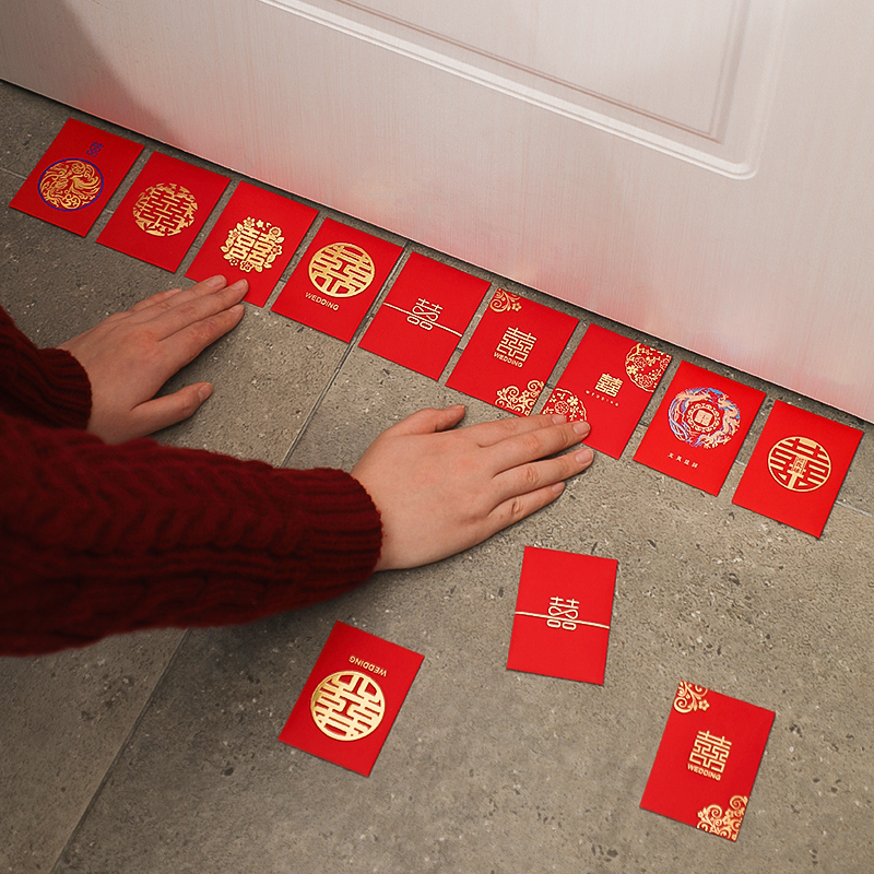 Wedding Mini Red Envelope small size Door Blocking Personality Creative Wedding Door Blocking Red Envelope Bag 2 yuan Lishi Seal