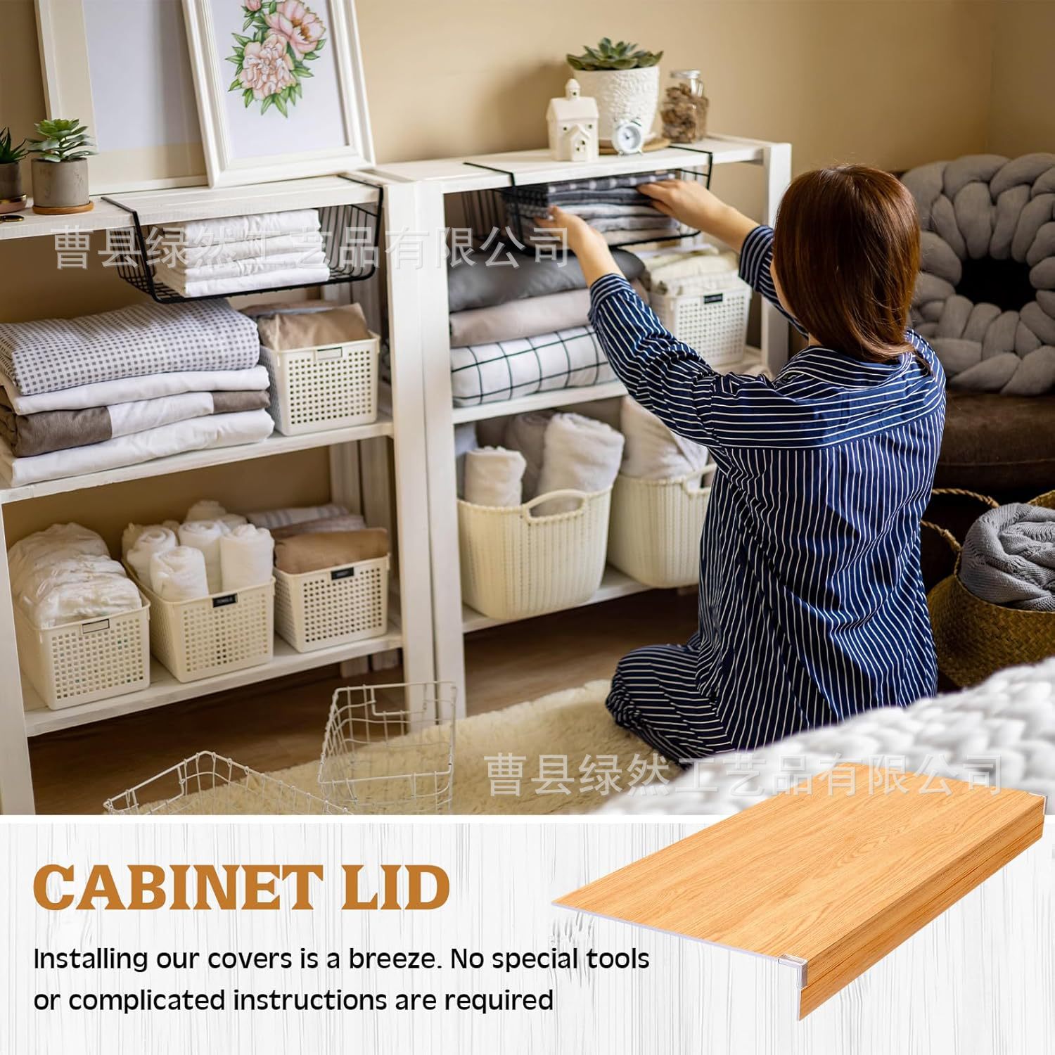 Board Closet Built-In Shelf Partition Layered Storage Rack Kitchen Removable Wardrobe Bathroom Kitchen Storage Rack