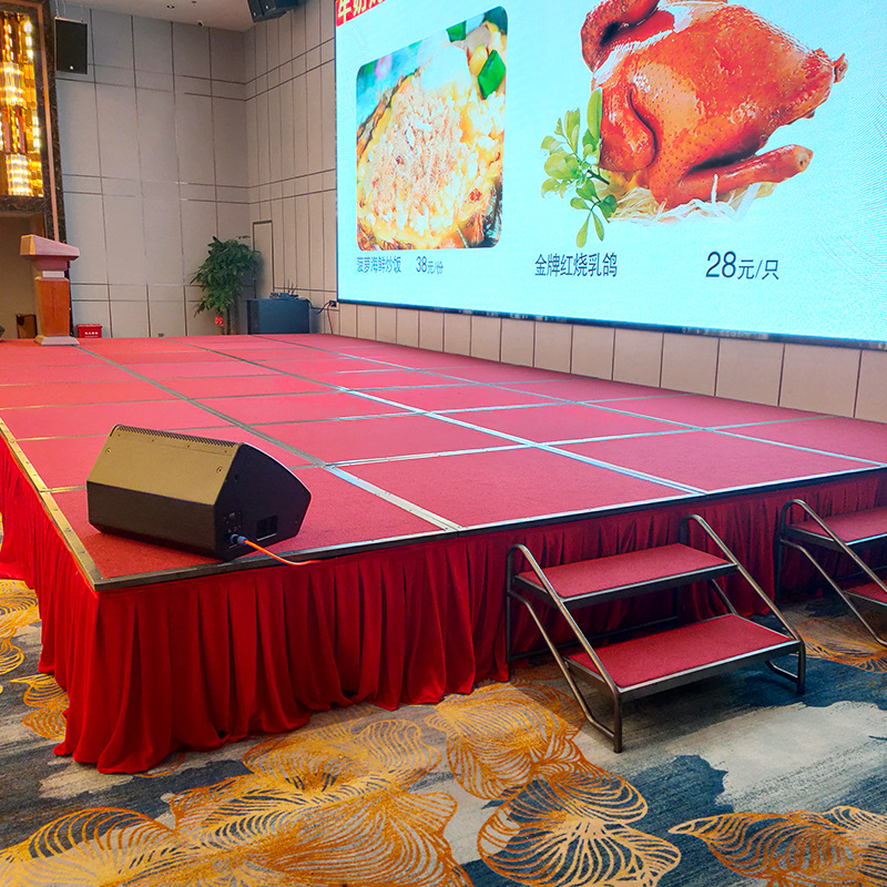 Factory wholesale hotel activity stage folding stitching wedding T-stage quick installation mobile lifting outdoor activity stage