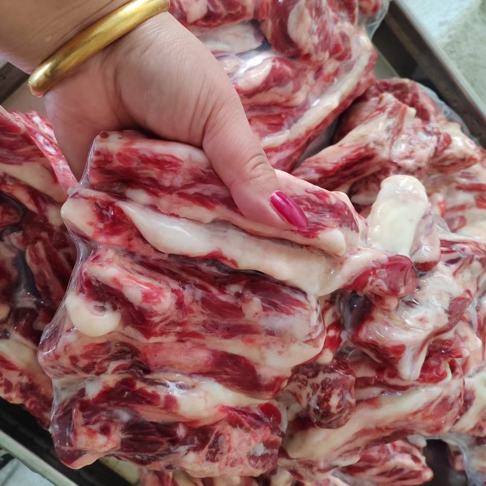 He Niu Snowflake Beef Ribs Delicate Milk Fragrance Bone Meat Beef Abdominal Ribs Pure High-End Wagyu Ribs Patterned Beef Ribs Commercial
