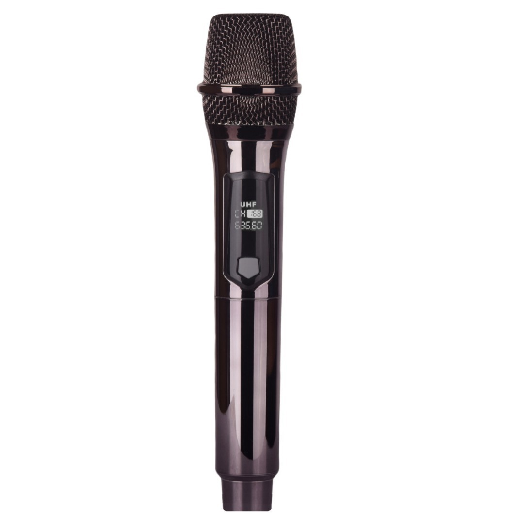 Cross-Border One-To-Two Microphone Home Ktv Sound Card Stage Live Broadcast Microphone Electroplated Metal Texture Reverb