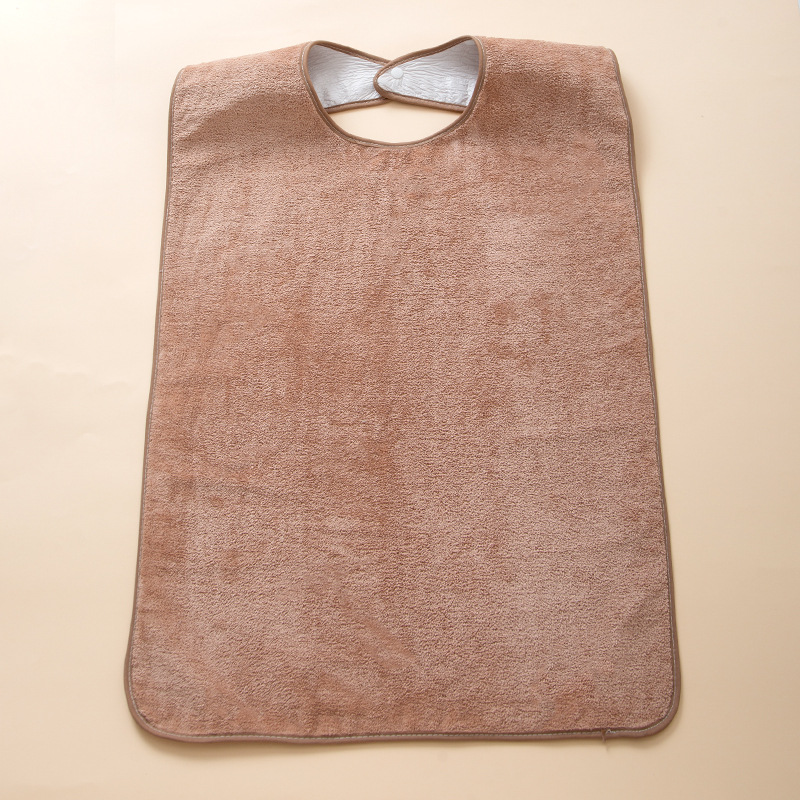 Old people's eating waterproof bib fashion anti-oil splash old people's bib food bag anti-dirty personality overalls feeding apron