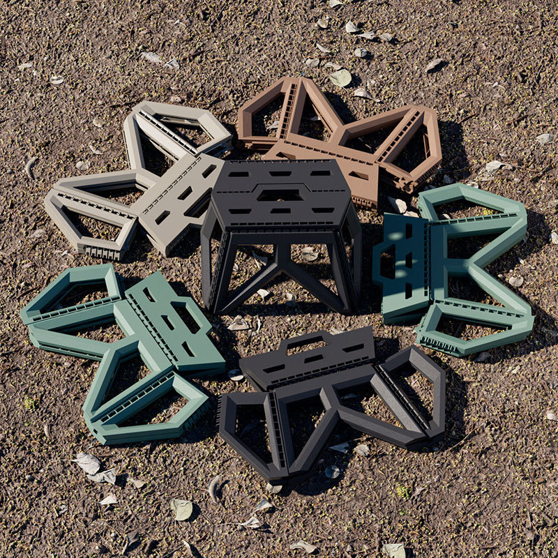 Пластиковый складной стул, утолщенный, малый стул для кемпинга, рыбалки, портативный, домашний низкий стул