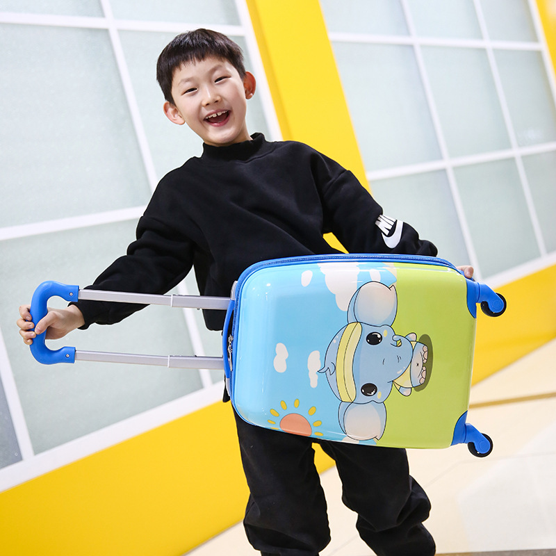 New Kidsren's Trolley Case 18inch Anime Cartoon Suitcase Gift Printed Logo Student Suitcase Universal Wheel